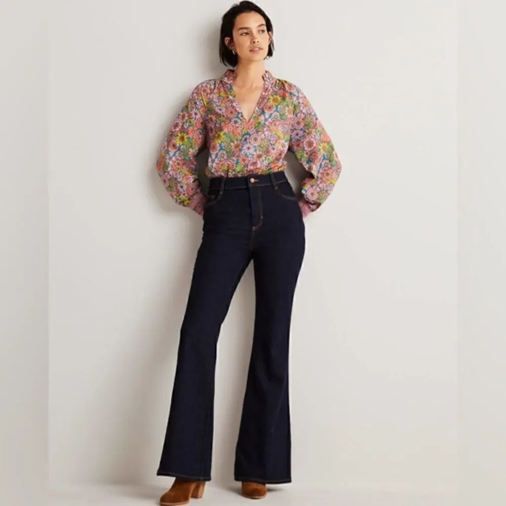 Boden High Waist Smart Flare Jeans NWT